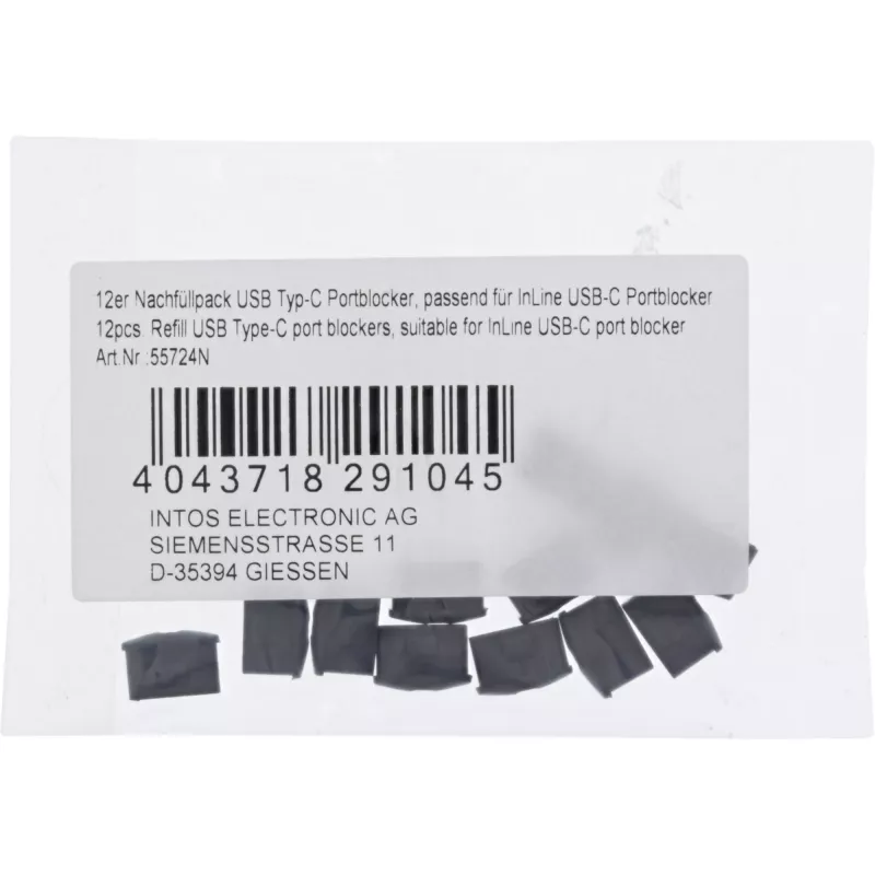 InLine 12 unid. recarga para bloqueador de porta USB-C 55724