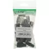 Ficha de crimpagem InLine RJ45 8P8C blindada com guia de inserção e proteção anti-dobra, cinzento