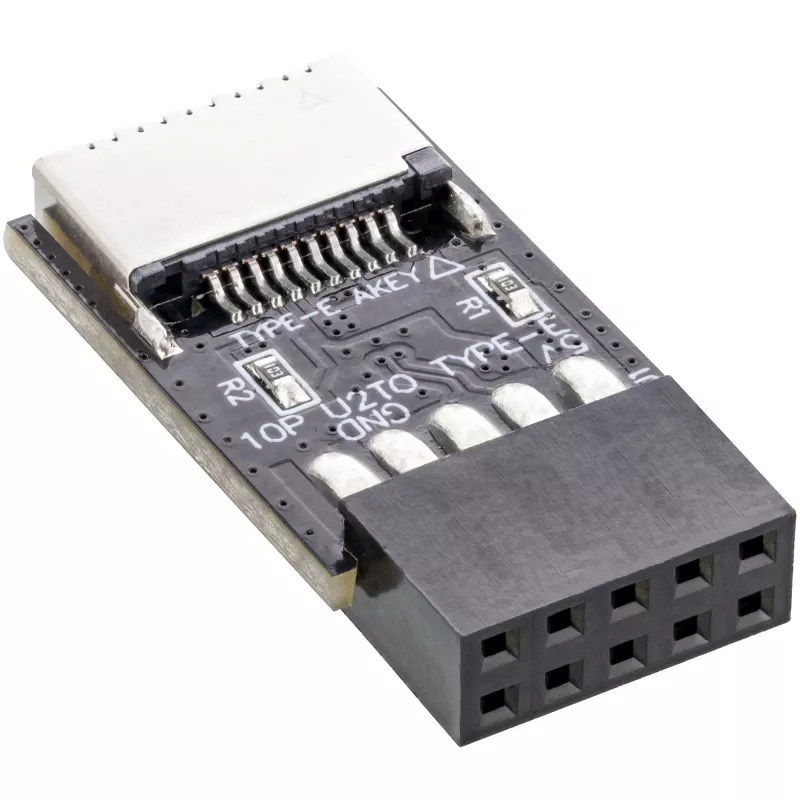 Adaptador interno InLine USB 2.0 para USB 3.2 Type-E Key-A