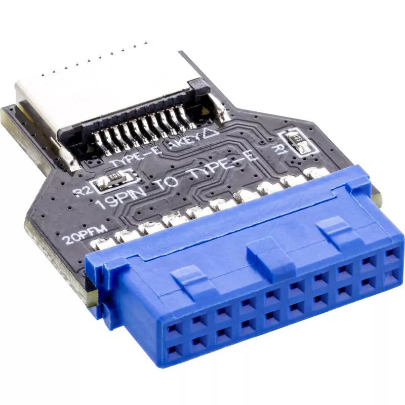 Adaptador interno InLine USB 3.0 placa-mãe para USB 3.2 Type-E Key-A