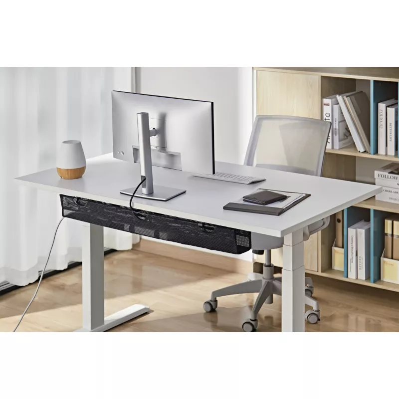 Rede de arrumação InLine para montagem sob a secretária com fitas de velcro, preto, largura máxima do dispositivo 30 cm, 310×910×15 mm
