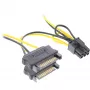 Adaptador de alimentação InLine 2x SATA / 6 pinos para placa gráfica PCIe 26628B