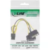 Adaptador de alimentação InLine 2x SATA / 6 pinos para placa gráfica PCIe 26628B