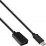 Cabo adaptador InLine USB 3.2 Gen.1x2, USB-C macho / A fêmea, preto, 0,15 m