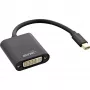 Adaptador InLine Mini DisplayPort macho / DVI-D 24+1 fêmea alumínio preto, 0,15 m