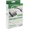 Adaptador InLine Mini DisplayPort macho / DVI-D 24+1 fêmea alumínio preto, 0,15 m