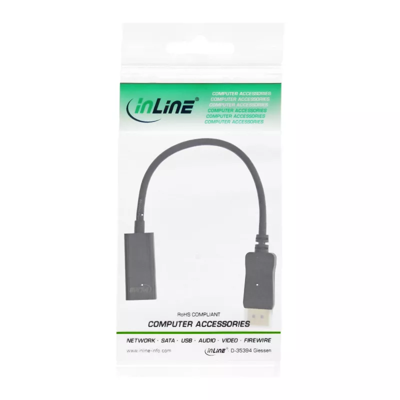 Adaptador DisplayPort para HDMI InLine com áudio 17198E