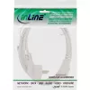 Cabo de alimentação InLine, CEE 7/7 angular / ficha IEC C13 de 3 polos, branco, 3 m