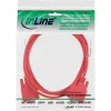 Cabo null modem InLine DB9 fêmea / fêmea, moldado, vermelho, 3 m