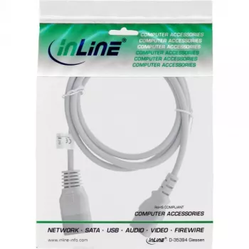 Extensão de cabo de alimentação C13/C14 InLine 16632G cinzento 1,8 m