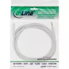 Cabo de áudio InLine 3,5 mm macho/fêmea, estéreo, branco/dourado 5 m