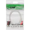 Cabo de áudio InLine 2x RCA macho para macho branco / dourado 2m