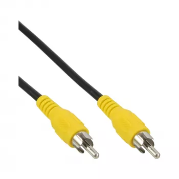 Cabo de vídeo InLine, 1x RCA M/M, fichas amarelas, 5m