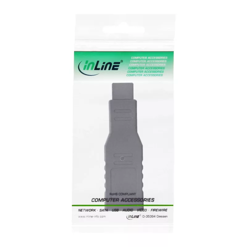 Adaptador FireWire 400 / 800 1394b InLine 6 para 9 pinos fêmea / macho