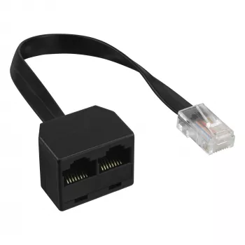 Splitter ISDN InLine 1 -> 2, 1x RJ45 M / 2x RJ45 F, (8P8C), sem resistências