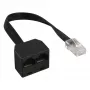 Splitter ISDN InLine 1 -> 2, 1x RJ45 M / 2x RJ45 F, (8P8C), sem resistências