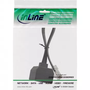 Splitter ISDN InLine 1 -> 2, 1x RJ45 M / 2x RJ45 F, (8P8C), sem resistências