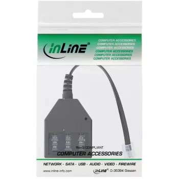 Cabo adaptador TAE alemão InLine RJ11 6P4C macho para TAE NFN fêmea 69942A