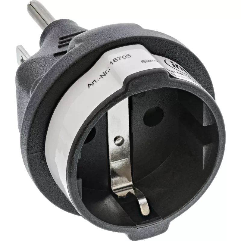 Adaptador de viagem InLine 16705 EUA ficha US para conector fêmea Type-F