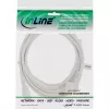 Cabo de alimentação InLine, CEE 7/7 angular / ficha IEC C13 de 3 polos, branco, 5 m