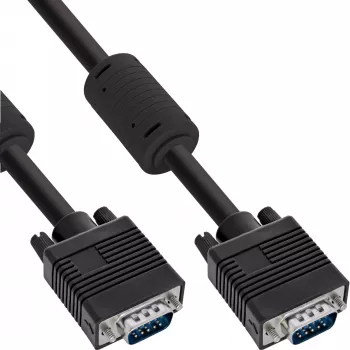 Cabo S-VGA InLine 17719B 15HD macho-macho preto 2 m