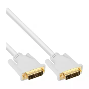 Cabo InLine DVI-D 24+1 macho/macho DVI Dual Link branco/dourado 2 m