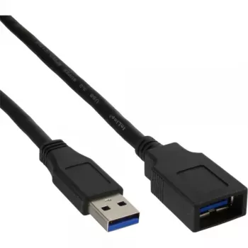 Cabo InLine USB 3.2 Gen.1 Type-A macho / Type-B fêmea, preto, 1,5 m