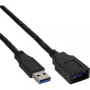 InLine USB 3.2 Gen.1 Cabo de extensão, USB-A macho / fêmea, preto, 1,5 m (35615)