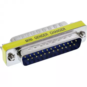 Mini adaptador InLine Sub-D 25 pinos macho para macho