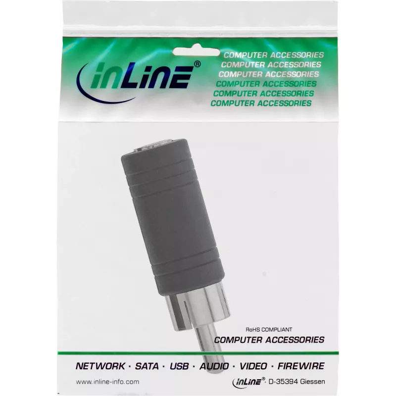 Adaptador de áudio InLine RCA macho / conector fêmea 3,5 mm mono 99325