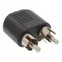 Adaptador de áudio conector fêmea jack 3,5 mm estéreo / 2x RCA macho InLine 99343