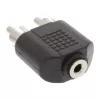 Adaptador de áudio conector fêmea jack 3,5 mm estéreo / 2x RCA macho InLine 99343