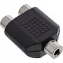 Adaptador de áudio conector fêmea jack 3,5 mm mono / 2x conector fêmea RCA InLine 99338