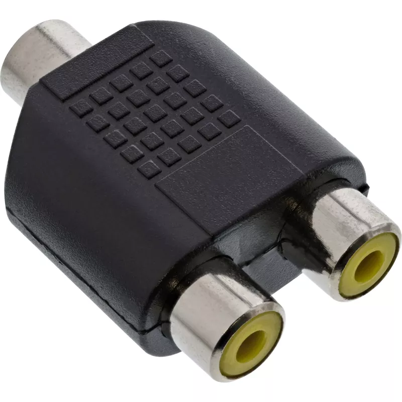Adaptador de áudio conector fêmea jack 3,5 mm mono / 2x conector fêmea RCA InLine 99338