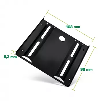 Suporte de montagem InLine para HDD/SSD, 2,5 polegadas para 3,5 polegadas, com parafusos, preto