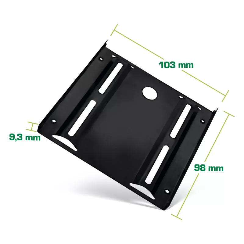 Suporte de montagem InLine para HDD/SSD, 2,5 polegadas para 3,5 polegadas, com parafusos, preto