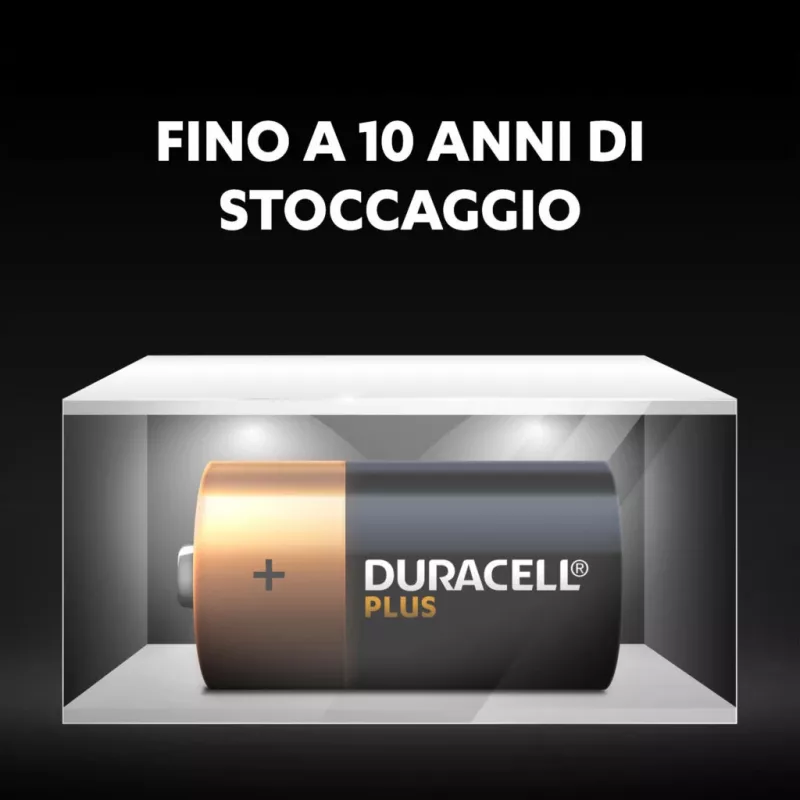 Pilha descartável Duracell Plus C alcalina