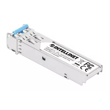 Módulo transceptor ótico SFP Gigabit Fiber Intellinet 1000Base-LX (LC) porta monomodo, 10 km, compatível com HPE, prateado