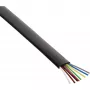 Cabo modular InLine 68818 cabo plano de 8 fios 100m rolo preto