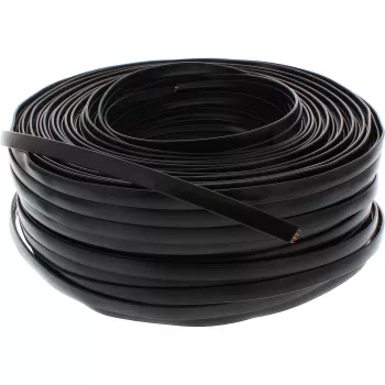 Cabo modular InLine 68818 cabo plano de 8 fios 100m rolo preto