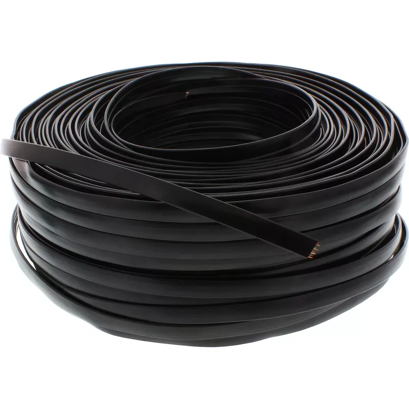 Cabo modular InLine 68818 cabo plano de 8 fios 100m rolo preto