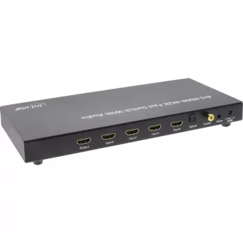 Switch HDMI 4×1 4K InLine com áudio