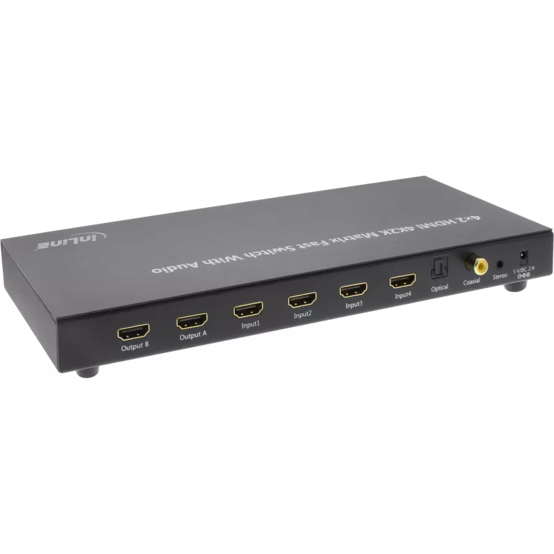 Switch matriz HDMI InLine, 4K2K, 4 entradas para 2 saídas
