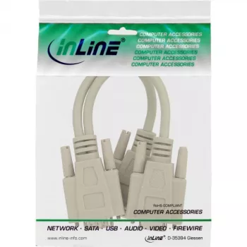 Cabo VGA em Y InLine HD15 ficha / 2x HD15 conector fêmea 0,2 m
