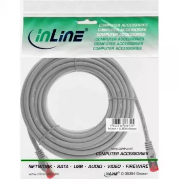 Cabo de rede InLine S/FTP PiMF Cat.6 250MHz cobre isento de halogéneos cinzento 30m