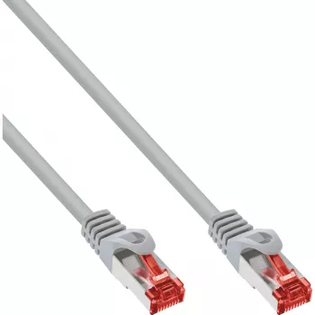 Cabo de rede InLine S/FTP PiMF Cat.6 250MHz cobre sem halogéneos cinzento 10m