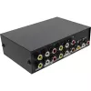 Comutador AV manual InLine 4 portas 3x RCA IN/OUT Composite preto