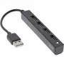Hub USB 2.0 4 portas InLine, ficha USB-A para 4x conector fêmea USB-A, cabo 15cm