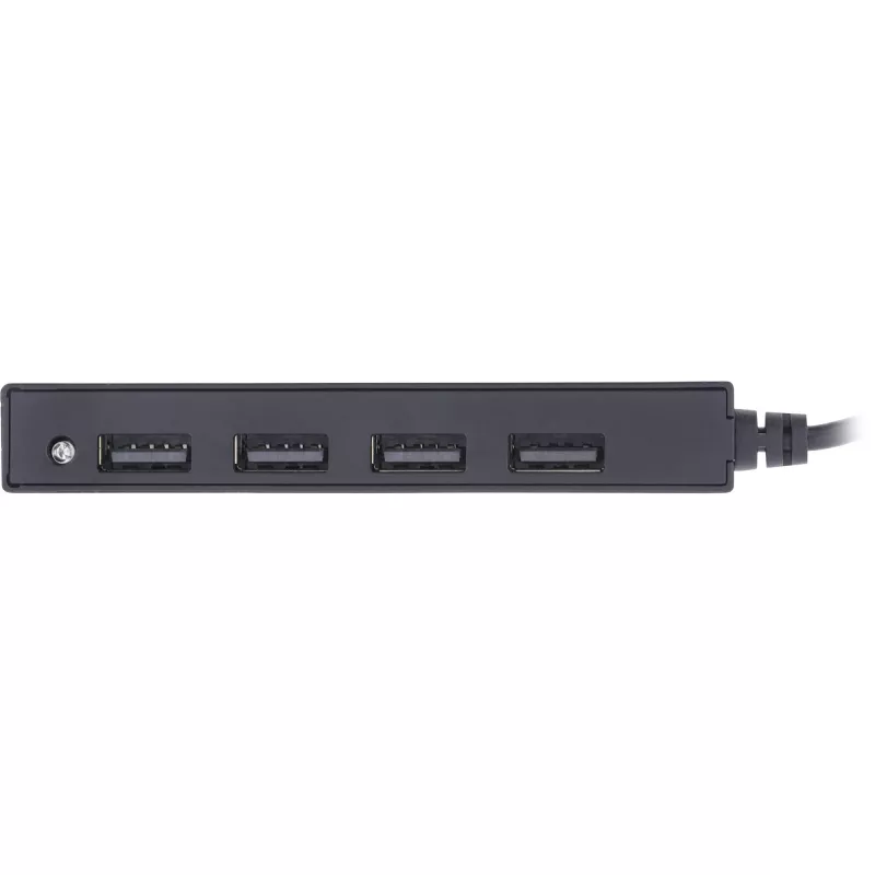 Hub USB 2.0 4 portas InLine, ficha USB-A para 4x conector fêmea USB-A, cabo 15cm