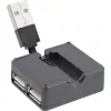Hub USB 2.0 4 portas InLine, ficha USB-A para 4x conector fêmea USB-A, cabo 4cm